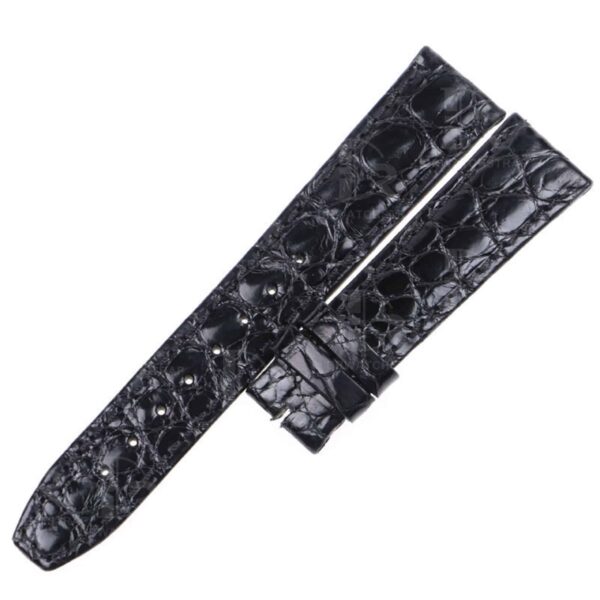 Custom handmade black alligator replacement leather watch band for Carl F Bucherer strap Custom handmade black alligator replacement leather watch band for Carl F Bucherer strap