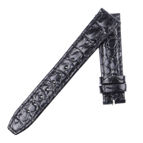 Custom handmade black alligator replacement leather watch bands for Carl F Bucherer straps Custom handmade black alligator replacement leather watch bands for Carl F Bucherer straps