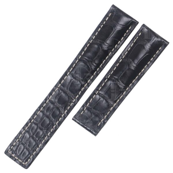 Custom handmade replacement leather alligator watch bands for Carl f Bucherer straps