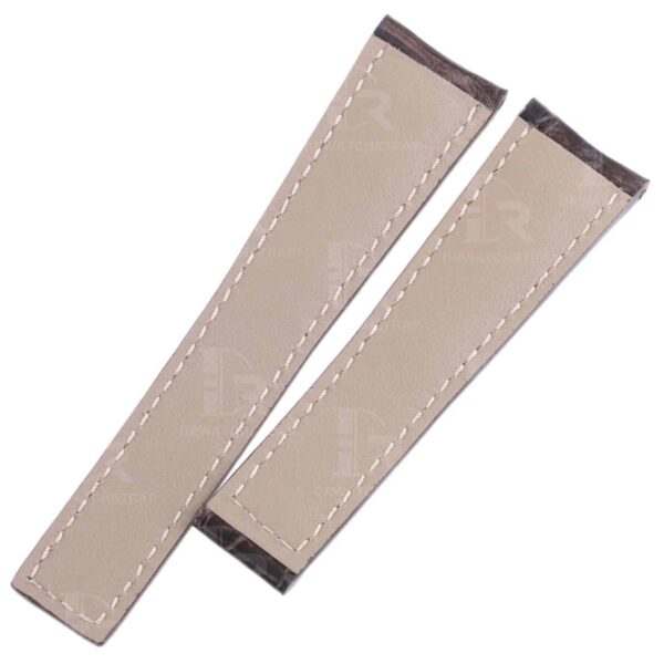 Custom handmade replacement black leather alligator watch bands for Tag Heuer Carrera Heritage straps Custom handmade alligator black replacement leather watch bands for Tag Heuer Carrera Heritage watches