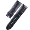 Custom handmade replacement black alligator watch bands for Jaquet Droz straps stitchless