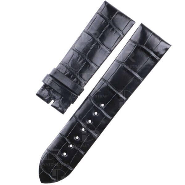 Custom handmade replacement black alligator watch bands for Jaquet Droz straps stitchless