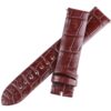 Custom handmade brown replacement alligator watchband for Jaquet Droz watch straps stitchless