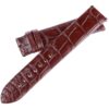 Custom handmade brown replacement alligator watchband for Jaquet Droz watch straps stitchless