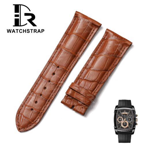 Custom replacement Brown alligator watchband for Parmigiani Fleurier strap (1) Custom replacement Brown alligator watchband for Parmigiani Fleurier strap (1)