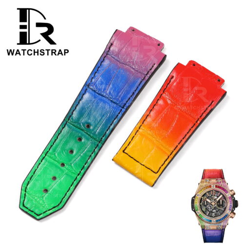 Buy Custom fo Hublot Big Bang rainbow alligator leather Watch Bands Handmade fo strap (1) Buy Custom fo Hublot Big Bang rainbow alligator leather Watch Bands Handmade fo strap (1)