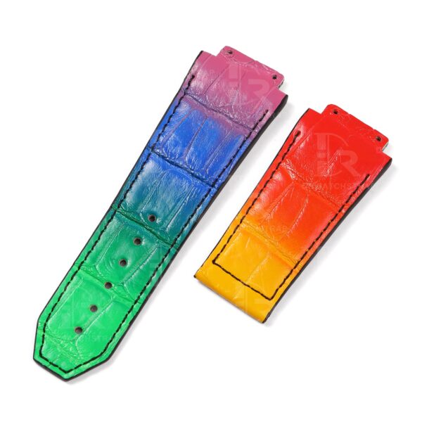 Buy Custom fo Hublot Big Bang rainbow alligator leather Watch Bands Handmade fo straps (1)