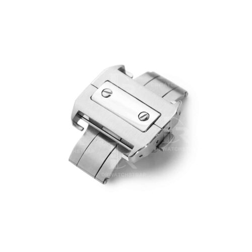 Replacement double-folded deployment buckle for Cartier Santos 100 (1)2 Replacement double-folded deployment watch buckle for Cartier Santos 100 clasp