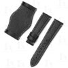 Premium black calfskin leather bund Tudor watch strap