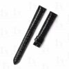 Best Lizard black replacement Cartier Tank leather strap and watch band fit for Cartier American tank, France tank, Must with pin buckle