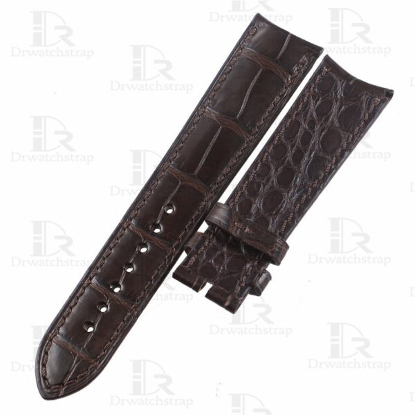 Handmade alligator watchbands for Vacheron Constantin Traditionnelle black leather strap Customized (3)