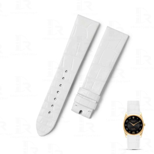 Rolex celline old model ladies handmade leather strap(5) Genuine best quality alligator crocodile white Belly-scale replacement leather watch band and strap for Rolex celline old model ladies men watches online - OEM handmade leather straps and watch bands for sale at a low price