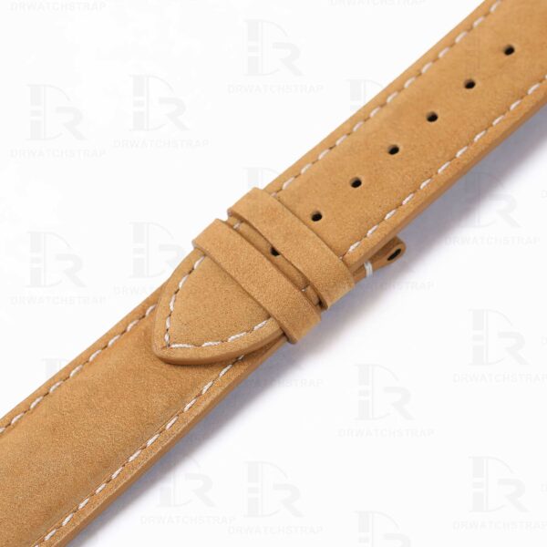 Brown calfskin leather watch straps and watch bands replacement for Glashutte Quintessentials