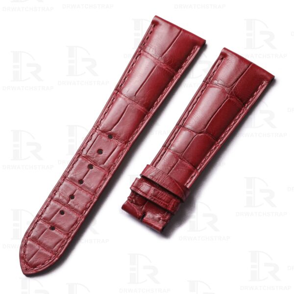 Buy custom Cartier tank straps Rose red 23mm leather watch band for sale (2) Premium best quality American Alligator OEM custom Rose red 23mm Cartier tank leather straps & watch bands for Cartier Tank & Ronde SOLO watches online from DR Watchstrap - Shop the genuine crocodile handmade leather watch strap and watch band online at a low price