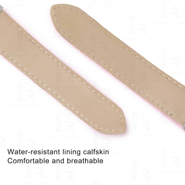 Handmade replacement premium calfskin calf leather watch bands for Cartier Roadster straps Water-resistant premium calfskin leather material