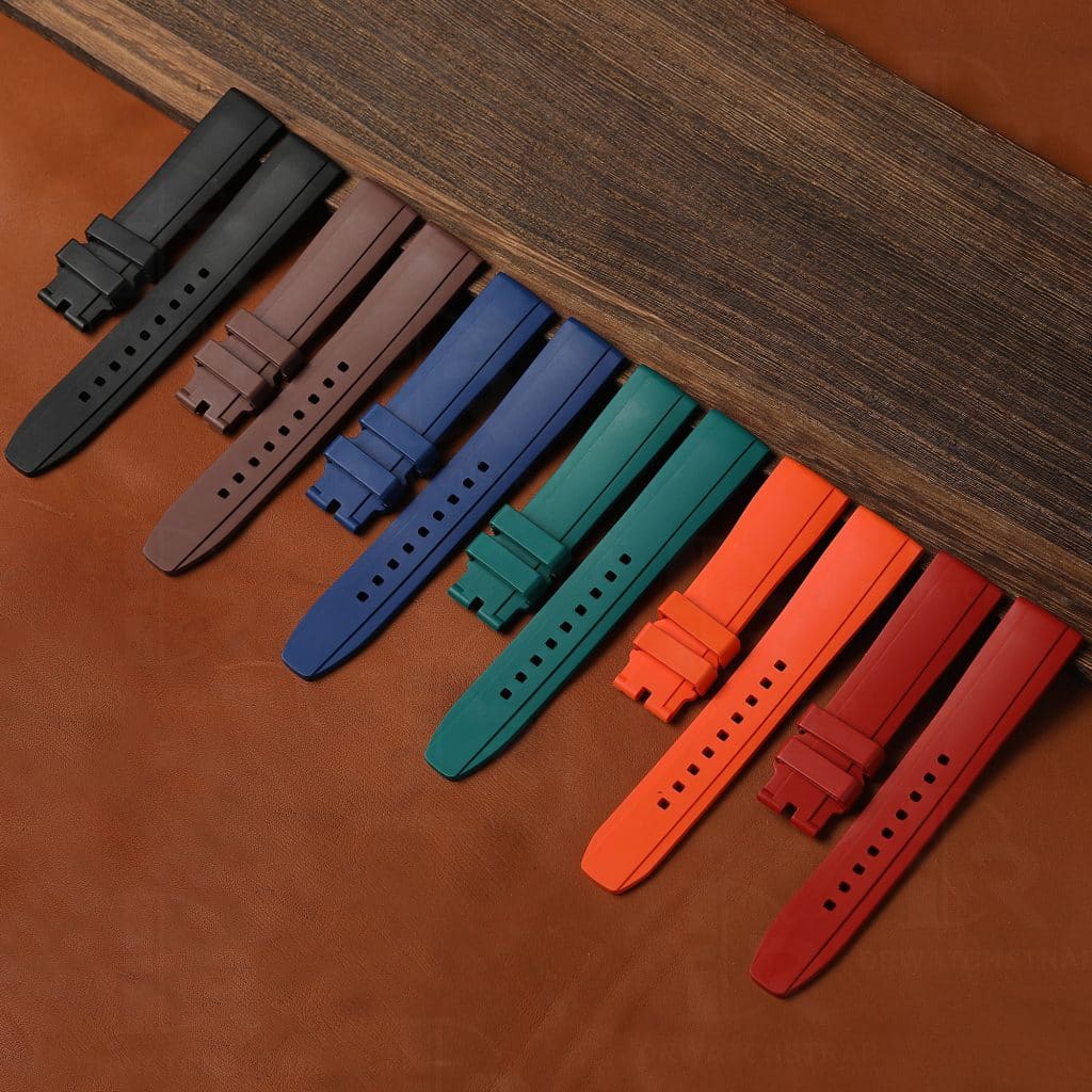 Replacement silicone Fluoro Rolex Rubber watch strap 19mm 20mm 21mm 22mm waterproof Men Sport watch band