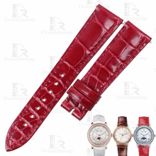 buy custom Blancpain Moonphase 6102/3663 Red leather watch strap 15mm 18mm for sale buy custom Blancpain Moonphase 6102/3663 Red leather watch strap 15mm 18mm for sale