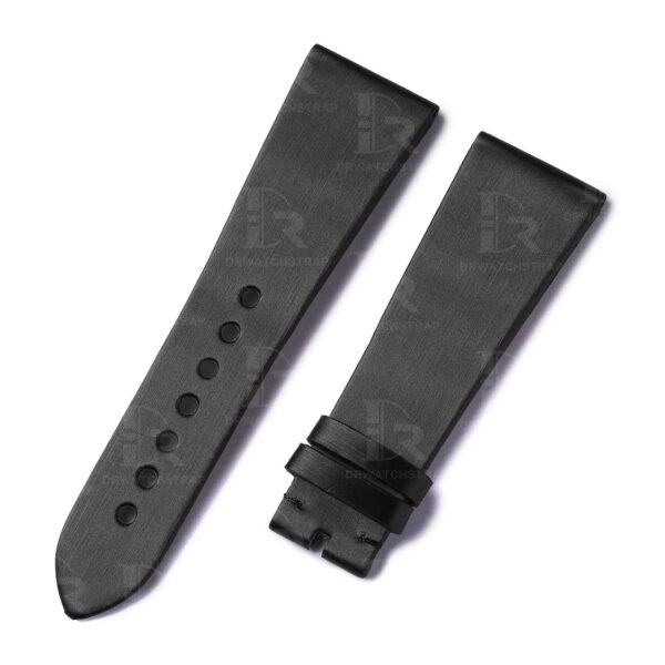 buy custom Cartier Tank Divan Black satin leather watch strap 24mm for sale