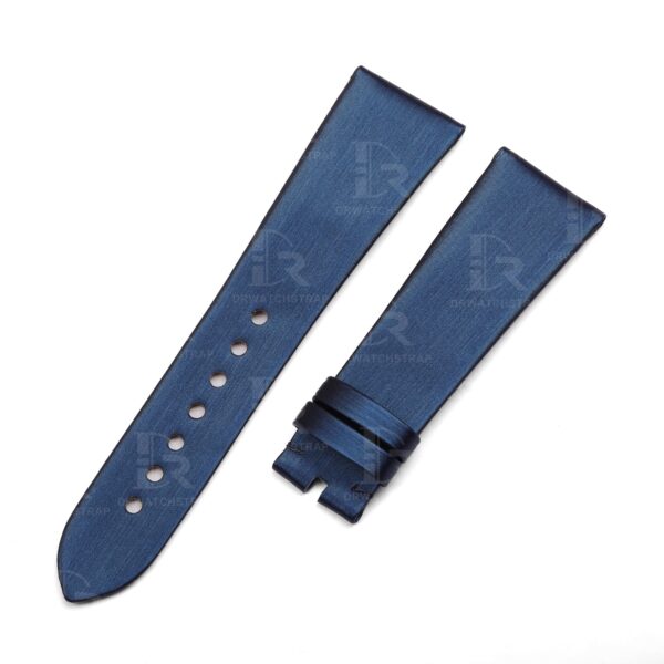 buy custom Cartier Tank Divan Blue satin leather watch strap 24mm for sale