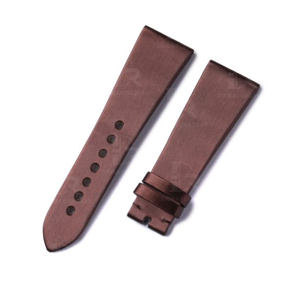 Custom Cartier Tank Divan Brown satin leather watch strap band replacement 24mm 26mm 29mm for sale at a low price