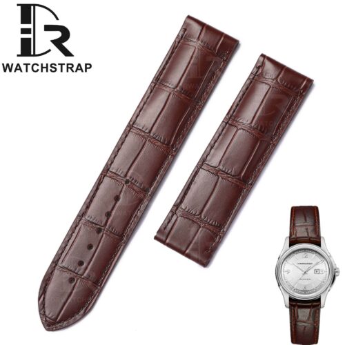 buy custom Hamilton Jazzmaster Brown leather replacement strap 20mm 22mm 23mm for sale Custom Brown leather strap & watch band replacement for Hamilton Jazzmaster, American Classic, Khaki Aviation with 20mm 22mm 23mm