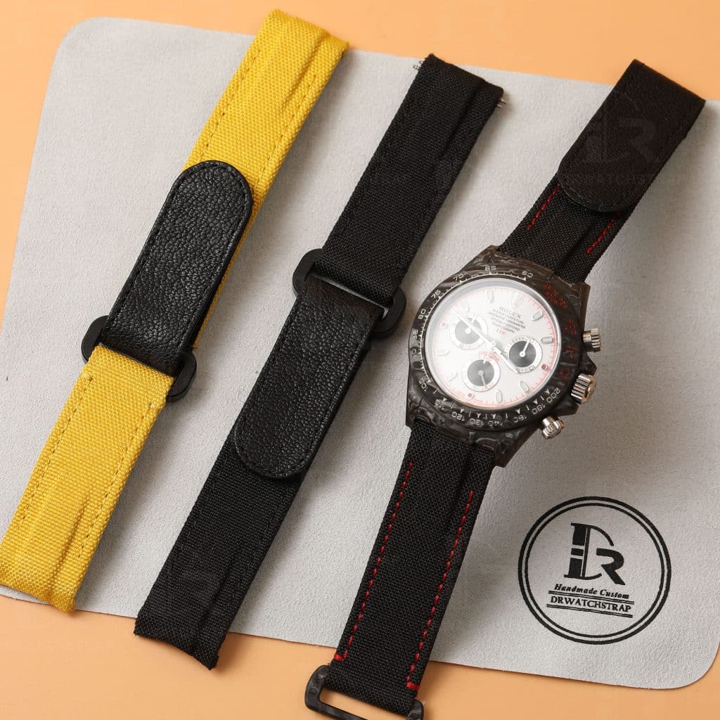 20mm-Velcro-watch-band-for-Rolex-diw-daytona-sailcloth-Canvas-nylon-watch-strap
