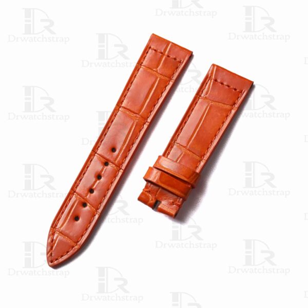 Replacement Franck Muller Long Orange leather watch band 22mm 24mm 26mm straps for sale (1)