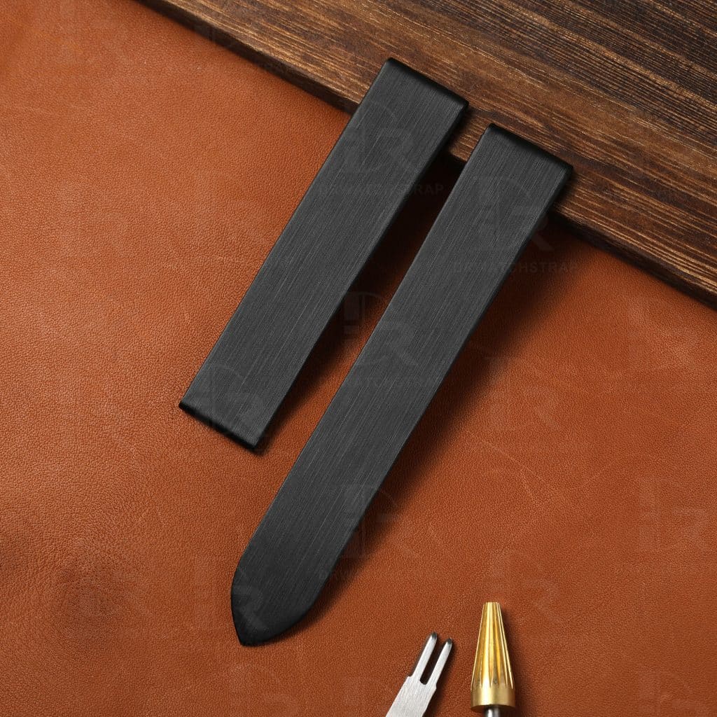 Buy custom Cartier black leather watchband for sale satin watch strap (1)