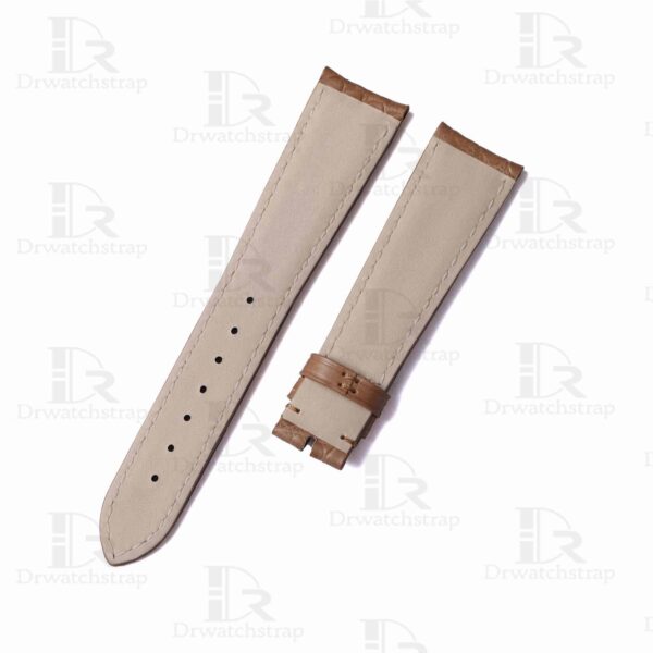 Buy custom Girard Perregaux World Time Series 49870 Khaki leather watch band 20mm 21mm 22mm for sale Water-resistant calfskin leather linning buttom material