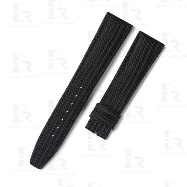 Buy custom IWC Black canvas watch strap 16mm 18mm 20mm 22mm for IWC Portofino / Portuguese / Big Pilot's, replacement watch band for sale