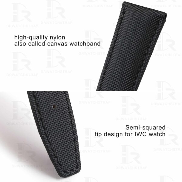 Buy custom IWC Black leather watch strap 16mm 18mm 20mm 22mm for IWC Portofino / Portuguese / Big Pilot's, replacement watchband for sale