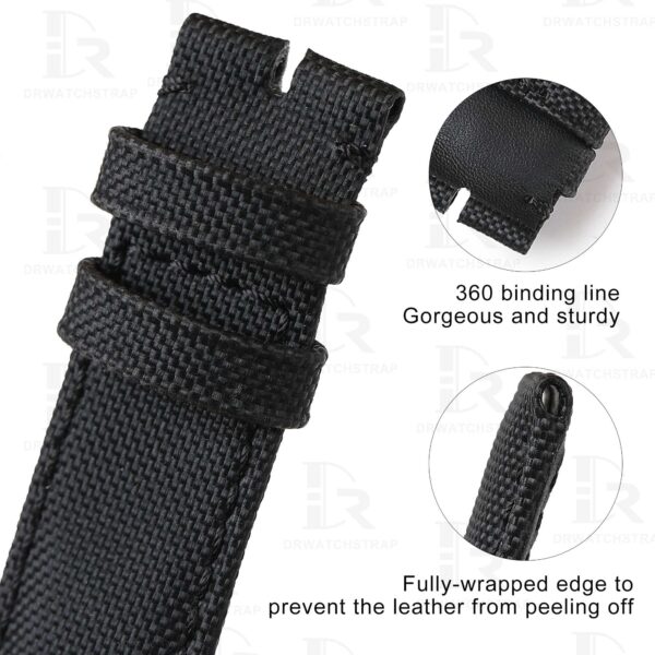 Buy custom IWC Black watch strap 16mm 18mm 20mm 22mm for IWC Portofino / Portuguese / Big Pilot's, replacement watchband for sale