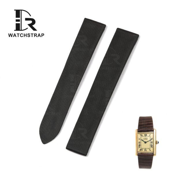Custom Cartier black leather strap for sale satin watchstraps (1) Custom Cartier black leather strap for sale satin watchstraps (1)