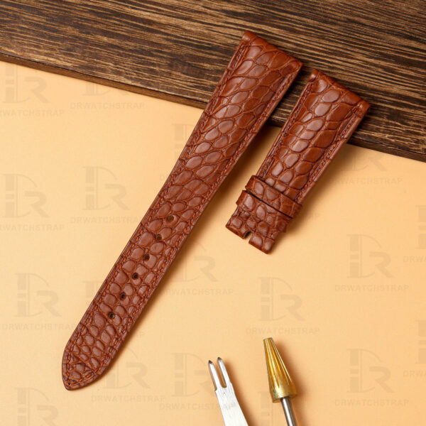 Buy custom Patek Philippe Grand Brown leather watch band 19mm 20mm 21mm handmade for sale