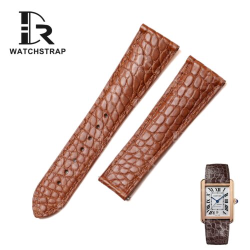 Custom cartier tank Quick Release Brown leather watch band 16mm 17.5mm 18mm 20mm 23mm handmade for sale (1) Custom cartier tank must de Cartier Quick Release Brown leather watch band 16mm 17.5mm 18mm 20mm 23mm handmade for sale (1)