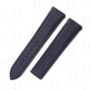 Custom Quickswitch replacement blue Canvas nylon leather watch strap & watch bands for Cartier Santos Medium 35mm Large 40mm watch
