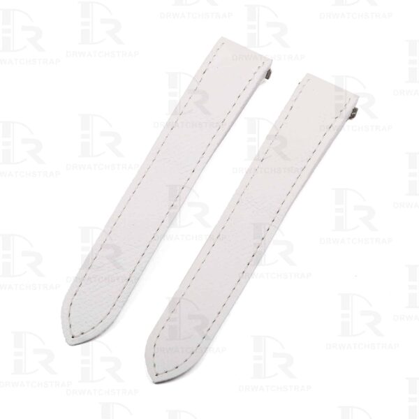 Quickswitch epsom White leather watch strap replacement for Cartier Roadster Chronograph, XL, 2510, GMT 19mm 20mm