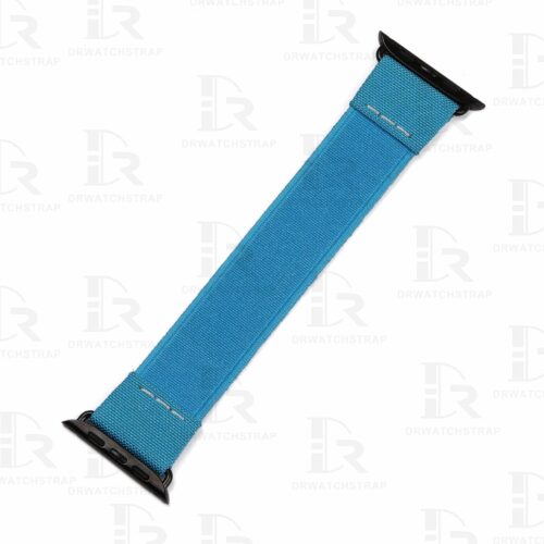 Buy custom Apple Blue Elastic watch bands 38mm 40mm 42mm 44mm handmade for sale Buy custom Apple Blue Elastic watch bands 38mm 40mm 42mm 44mm handmade for sale
