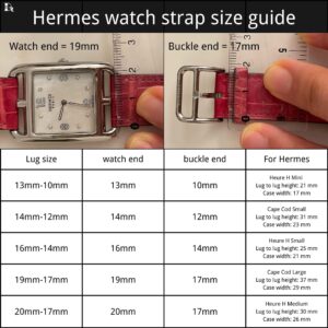 Hermes watch strap size guide
