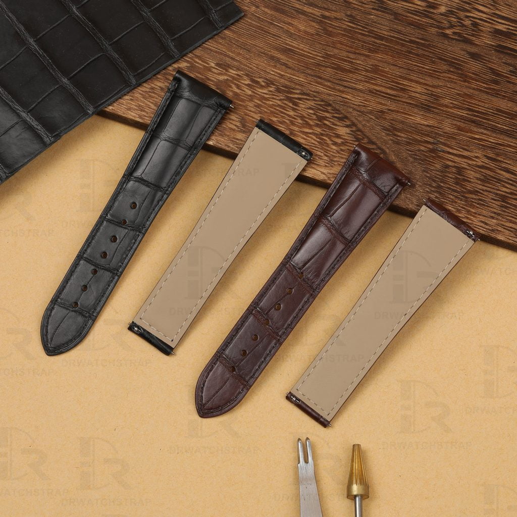Bey Custom Cartier Tank quick release Brown leather straps 23mm handcrafted for sale (3)