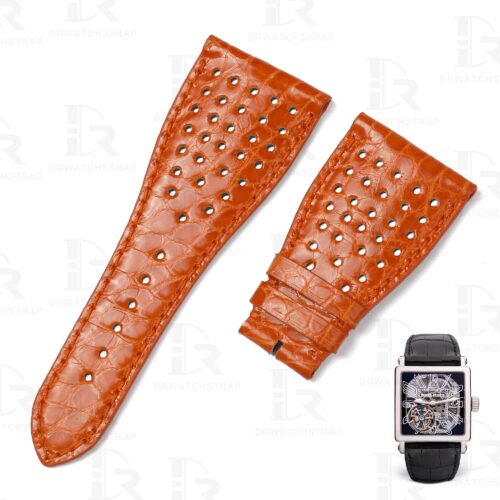 Buy Custom Roger Dubuis Golden Square Orange replacement Leather straps 30mm custom madefor sale (1) Buy Custom Roger Dubuis Golden Square Orange replacement Leather straps 30mm handcrafted for sale (1)