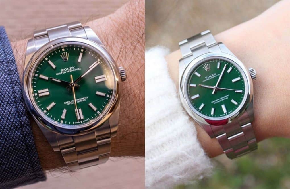 Rolex Oyster Perpetual 41mm Color dial green (1)