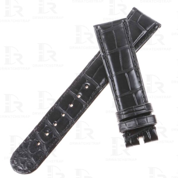 Buy Custom EBEL Classic 100 Black leather watchbands 20mm for sale