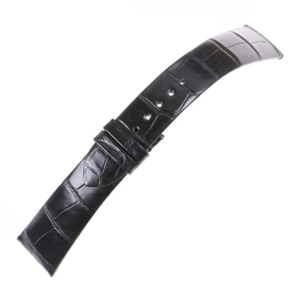 Buy Custom curved end replacement Black alligator leather straps for Girard Perregaux 1966 luxury watchs (2)