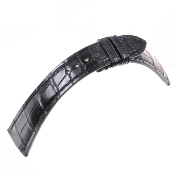 Buy Custom curved end replacement Black alligator leather straps for Girard Perregaux 1966 luxury watchs (4)