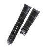 Buy Custom curved end replacement Black alligator leather watch strap for Girard Perregaux 1966 luxury watch (2)