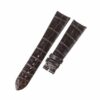 Buy Custom curved end replacement Dark brown alligator leather watch straps for Girard Perregaux 1966 luxury watchs