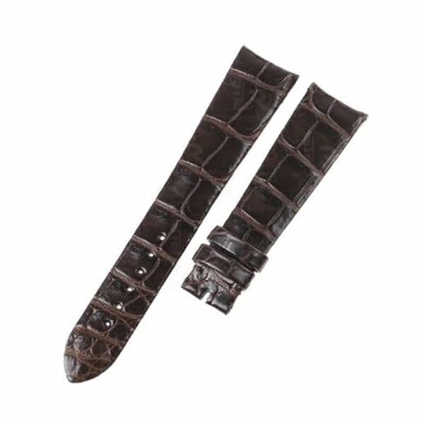 Buy Custom curved end replacement Dark brown alligator leather watch straps for Girard Perregaux 1966 luxury watchs