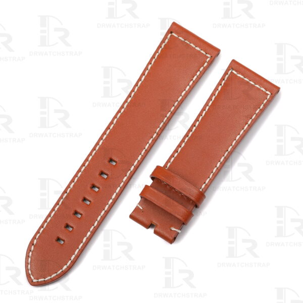 Buy custom brown calfskin leather replacement strap for Zenith Big Pilots watch 23mm 24mm watch bands (1)