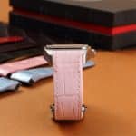 Cartier Santos 100 replacement alligator leather strap watch band(13) Buy replacement black round scale alligator leather watchband for Cartier Santos 100 strap 21mm 23mm 24mm